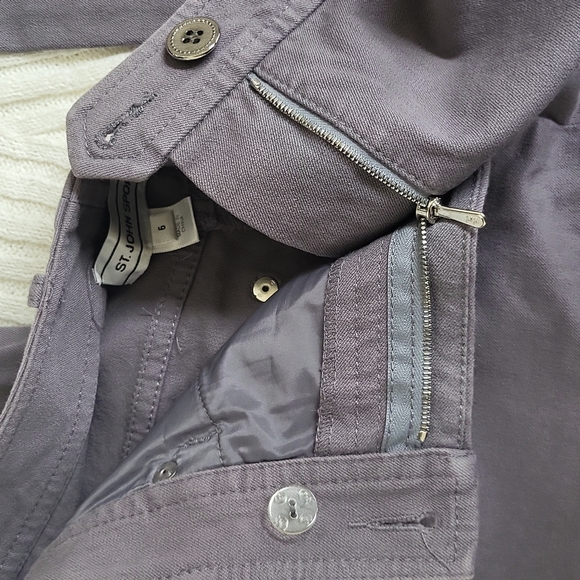 St. John Sport Pants Gray Casual Boyfriend Fit Slacks Women's 6 - Picture 5 of 7